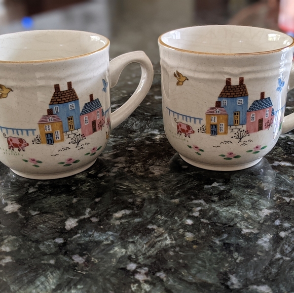 Vtg Int'l Heartland Stoneware Japan Cups - Picture 2 of 5